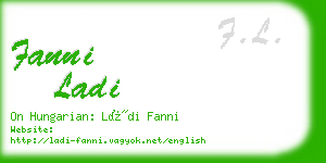 fanni ladi business card